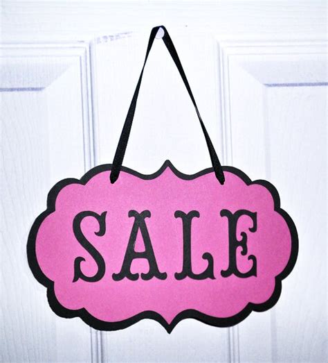 Boutique Sale or Clearance Sign Card Stock and Ribbon End of