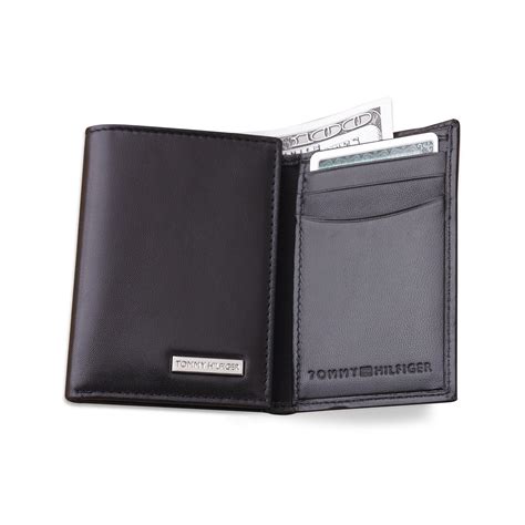 Tommy Hilfiger Leather Trifold Wallet in Black for Men | Lyst