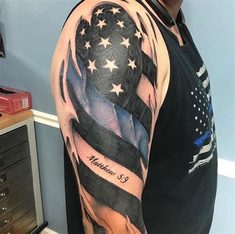 half sleeve tattoos designs #Halfsleevetattoos | American flag sleeve tattoo, Thin line tattoos ...