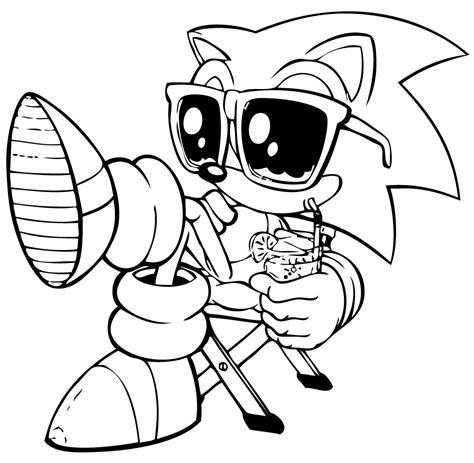 Rest for one of the most famous video game heroes - Sonic Coloring Pages