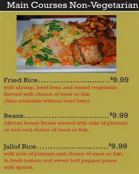 Bisi African Restaurant Menu, Menu for Bisi African Restaurant ...