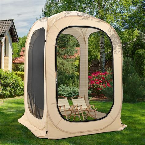 Slsy Screen House Tent Pop-Up, Portable Screen Room Canopy Instant ...