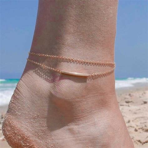 Gold Anklet Chain Anklet Gold Gold Chain Ankle Bracelet | Etsy