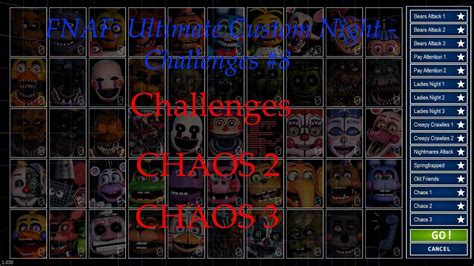 FNAF: Ultimate Custom Night - Challenges #8 (No Commentary) - YouTube