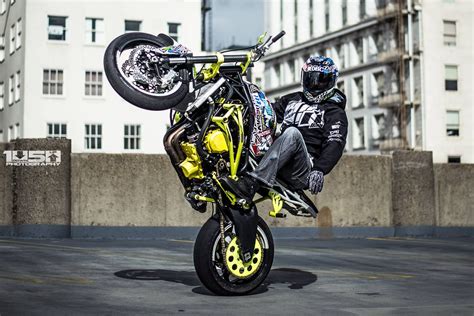 Yellow Stunt Bike Wheelie Motorcycle Bike, Dirt Bike, Bike Drift ...