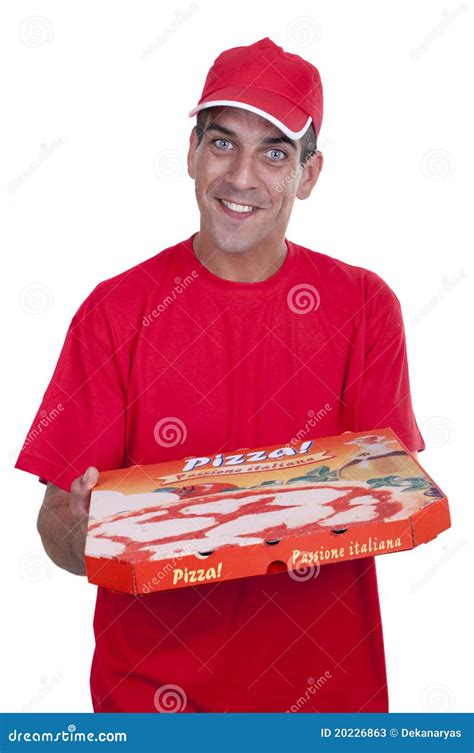 Pizza Delivery Guy In Red Stock Photos - Image: 20226863