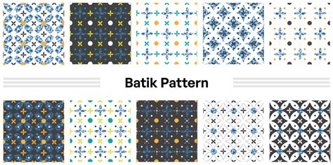 Seamless Modern Batik Pattern for Textile Purpose with various color and pattern 11419671 Vector ...