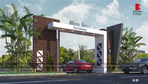 Modern Entrance Gate Design For Township