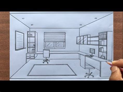 How to Draw a Room in 1-Point Perspective