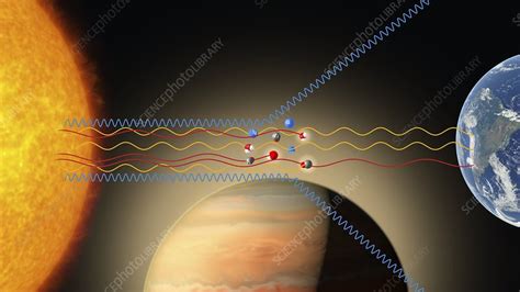 Analysing an exoplanet's atmosphere, illustration - Stock Image - C051 ...