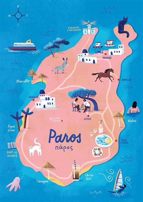 查看此 @Behance 项目: "Paros map" https://www.behance.net/gallery/80354075/Paros-map | Paros greece ...