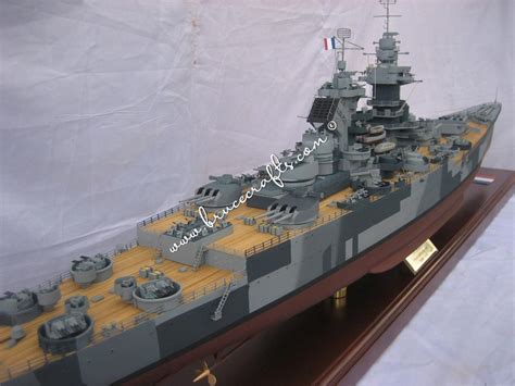 French battleship Richelieu - Mahogany Wooden Aircraft Models – Boat & Ship Models Handmade ...