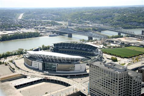 Aerial of Downtown Cincinnati - Bengals Stadium | The Cincin… | Flickr