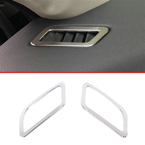 2X Chrome Accessories Fit For Nissan Qashqai Inner Front Air Vent Outlet Cover Trim 2014 2015 ...