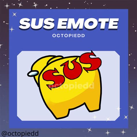 Twitch Emote Sus Sussy Funny Emote Meme Amongus - Etsy Australia