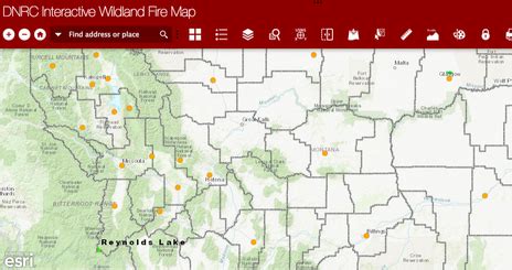 Montana Active Fire Map - Zone Map