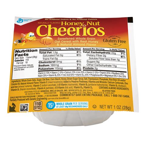 Honey Nut Cheerios Food Label