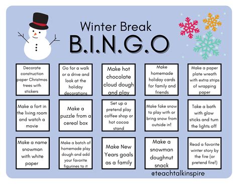 Fun Activities For Kids To Do During Winter Break - Teach Talk Inspire