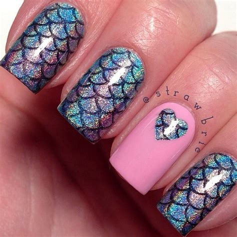 Mermaid scale nails. | Fish scale nails, Mermaid nails, Fish nails