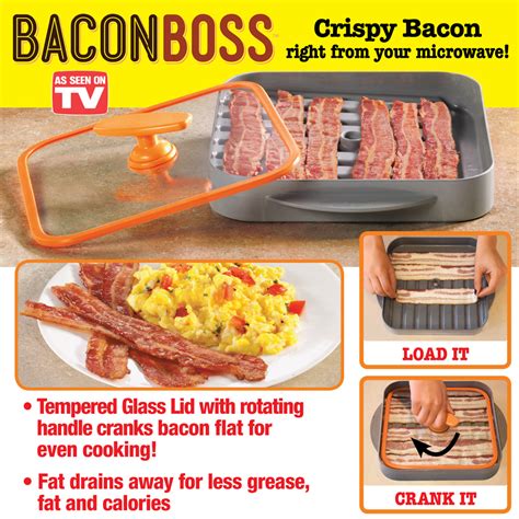 Microwave Parts Home Bacon Boss Crispy Bacon Right From Your Microwave ...