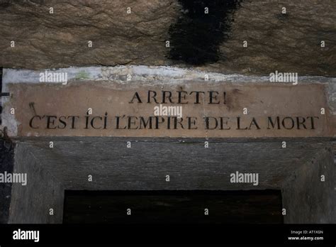 Entrance to the catacombs, Paris Stock Photo - Alamy