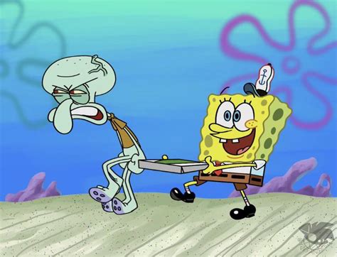 Pizza delivery in the style of modern SpongeBob (art by yinyanggio) : r/spongebob