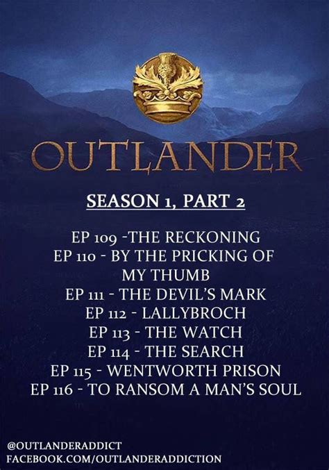 List of outlander episodes season one - nightloxa