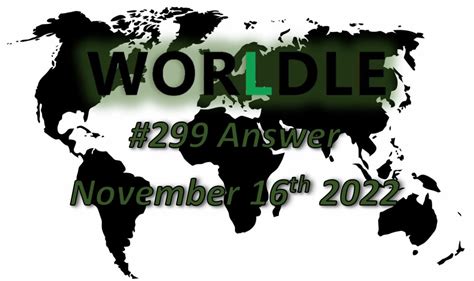 Geography ‘Worldle’ Country Answer Today 299: Map Game November 16 ...