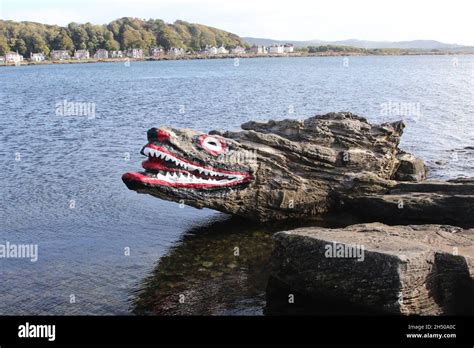 Millport, Isle of Cumbrae, North Ayrshire, Scotland, UK. The rock formation or mimetolith known ...