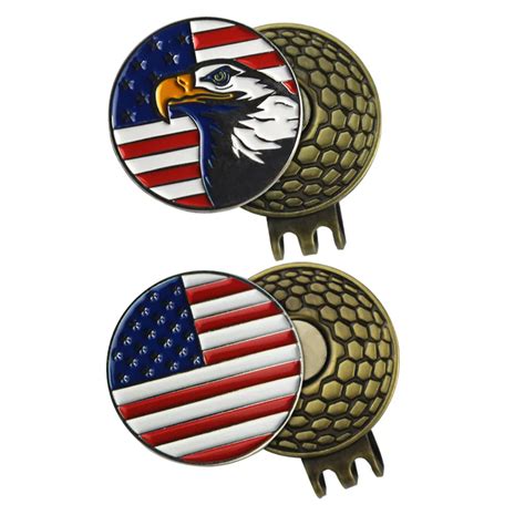 Aliexpress.com : Buy Golf Hat Clips Ball Marker(2pcs Magnetic Cap Clips + 2pcs USA Flag Ball ...