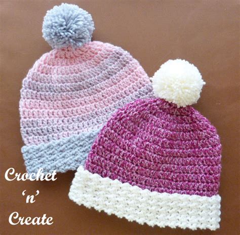 Pom-Pom Hat Free Crochet Pattern- Crochet 'n' Create