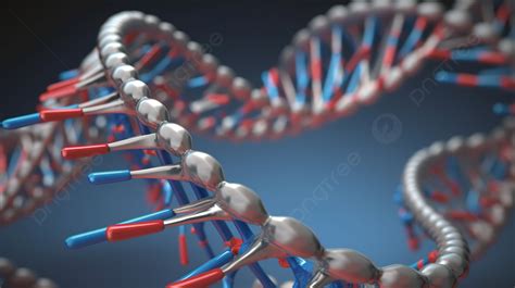 Dna Strand Animation With Blue And Red Strands Background, 3d Rendering Red And Blue Dna Helix ...