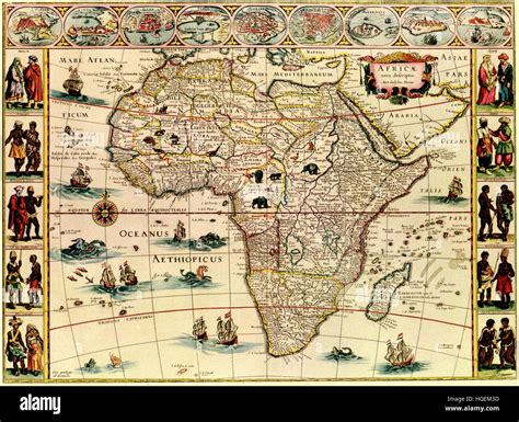 Map Of Africa 1640 Stock Photo - Alamy