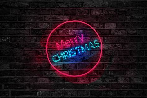 Merry Christmas Neon Sign Wallpapers - Wallpaper Cave