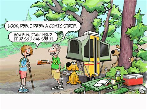 via GIFER | Camping humor, A comics, Comic strips