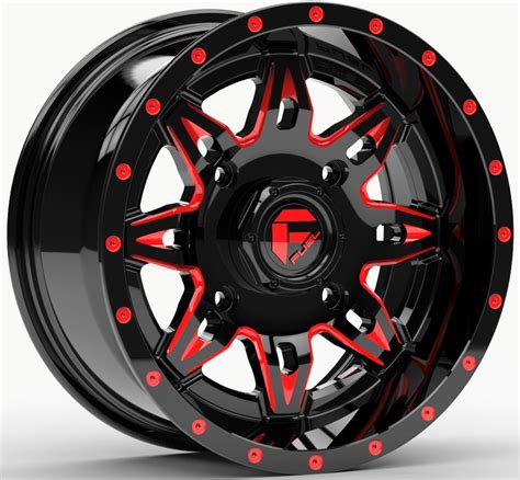 Fuel Lethal 15x7 ATV/UTV Wheel - Gloss Black/Red (4/156) 4+3 [D6531570A544] - Walmart.com ...