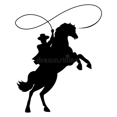 Cowboy Silhouette Vector Set Stock Vector - Illustration of isolated ...