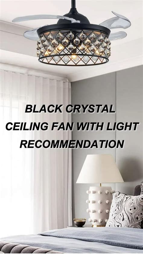 Black Crystal Fandelier Ceiling Fan with Light Recommendation