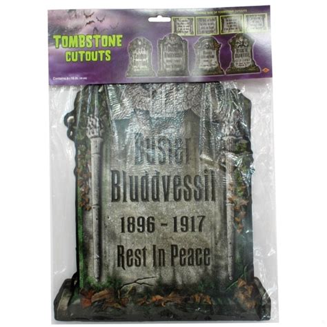 Tombstone Cut Outs Halloween 40cm Pk4 (Assorted Designs) | eBay