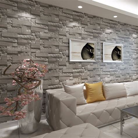 3D Brick Pattern Wallpaper Bedroom 3D brick wallpaper Living Room ...