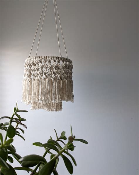 Hanging Macrame Chandelier / Ceiling Decor - Etsy