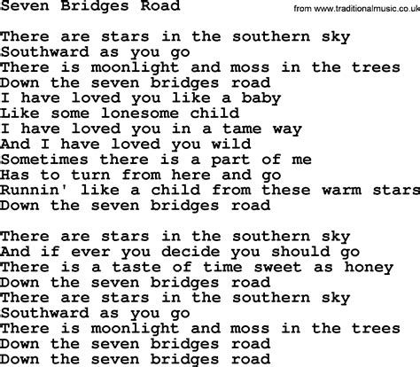 Dolly Parton song: Seven Bridges Road, lyrics