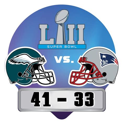 Philadelphia Eagles Super Bowl LII Champions Score Pin - NFLShop.com