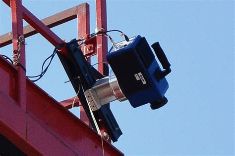 Installation of the IR camera for the measurements on the upper side of ...