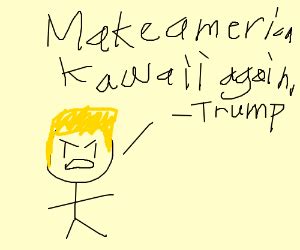 Donald Trump as a magical girl anime - Drawception