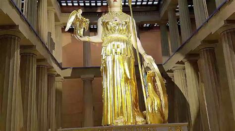 Statue Of Athena Inside The Parthenon