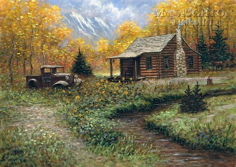 Cabin Memory 12 x 18 OE Signed by Artist - Giclee Canvas | Cabin art ...