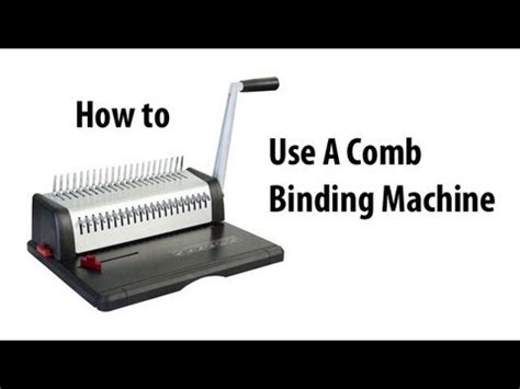 How to Comb Bind - YouTube