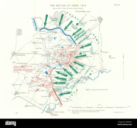 Battle of Ypres 1914. 31st October 1914. First World War. 1933 old ...