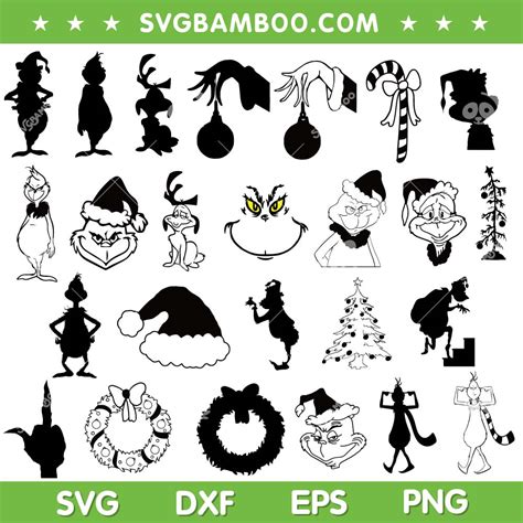 Grinch Silhouette SVG Bundle